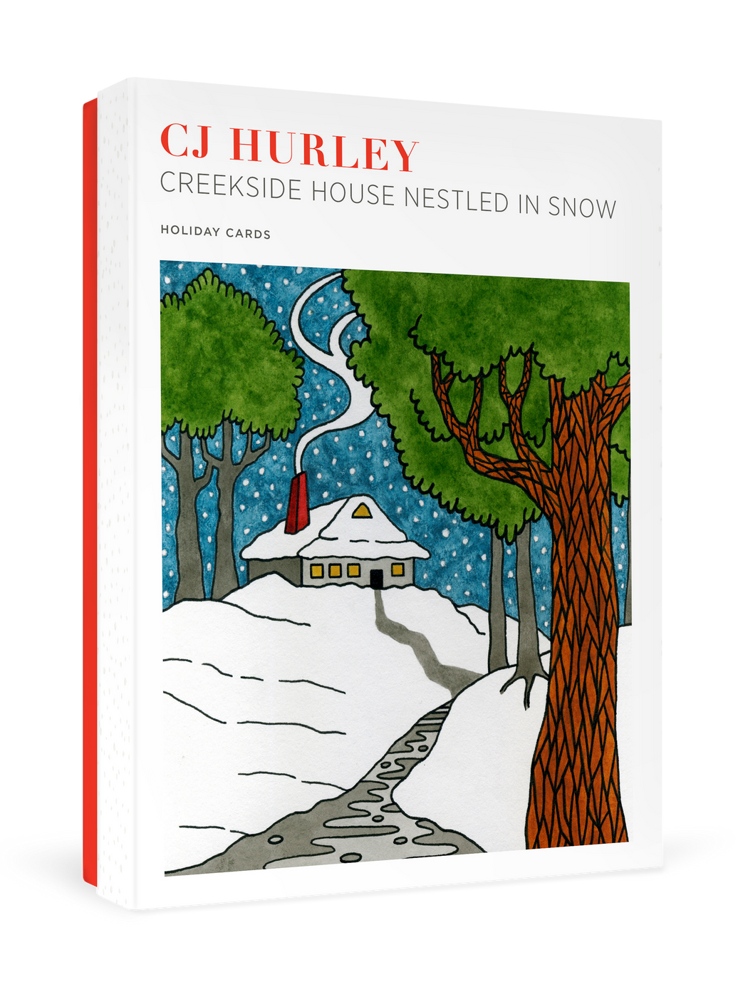 CJ Hurley: Creekside House Nestled in Snow Holiday Cards_Primary