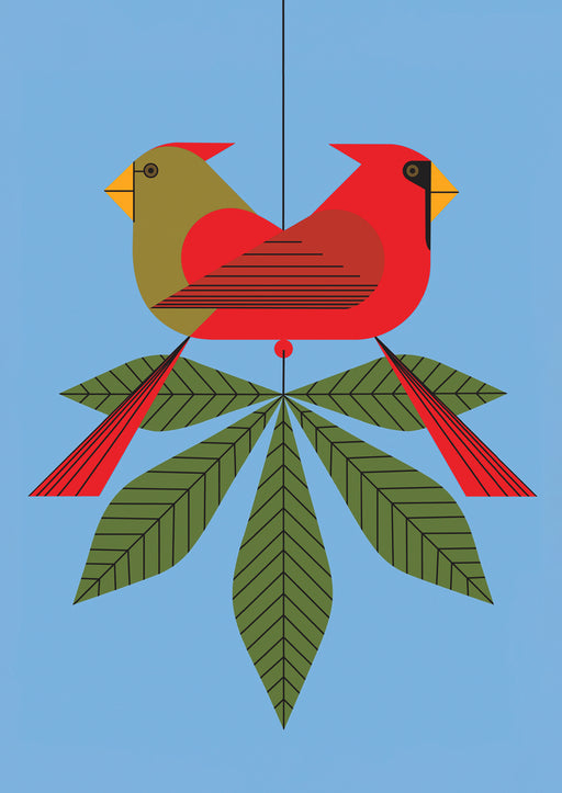 Charley Harper: Cardinals Consorting Holiday Cards_Interior_1