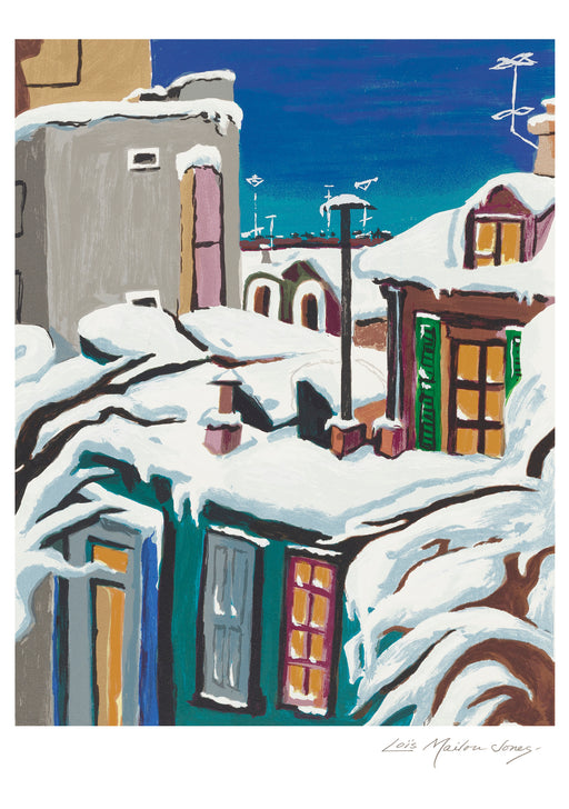 Loïs Mailou Jones: City in Winter Holiday Cards_Interior_1