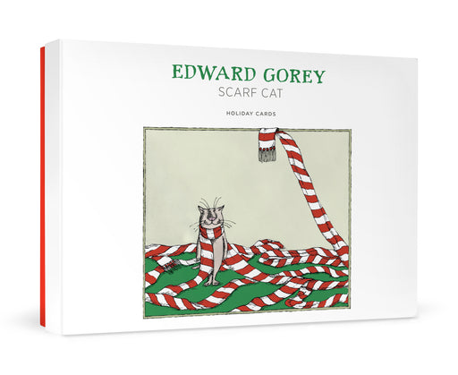 Edward Gorey: Scarf Cat Holiday Cards_Front_3D