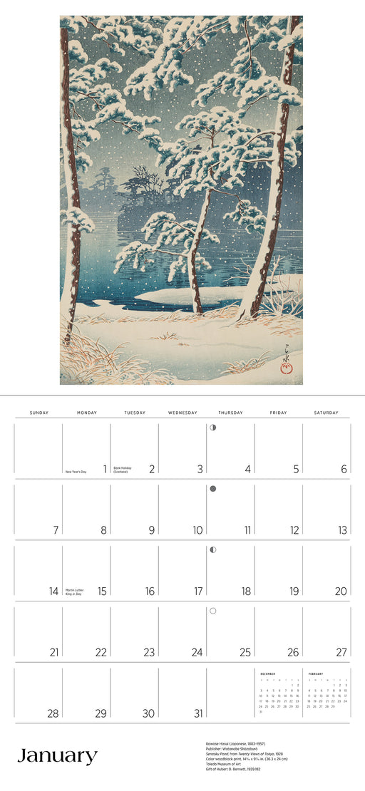 Kawase Hasui 2024 Wall Calendar_Interior_1