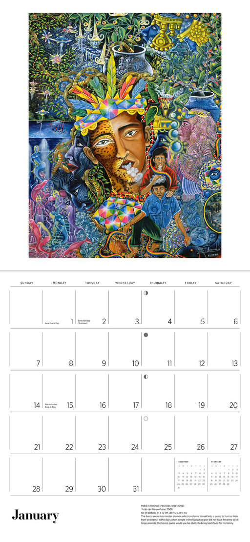 Pablo Amaringo: Visions 2024 Wall Calendar_Interior_1