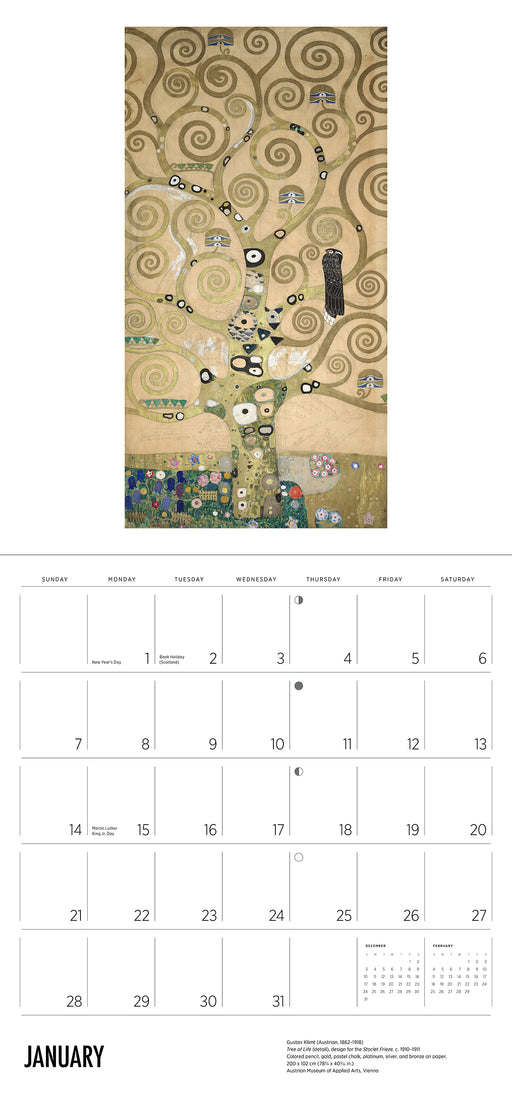 Gustav Klimt 2024 Wall Calendar_Interior_1