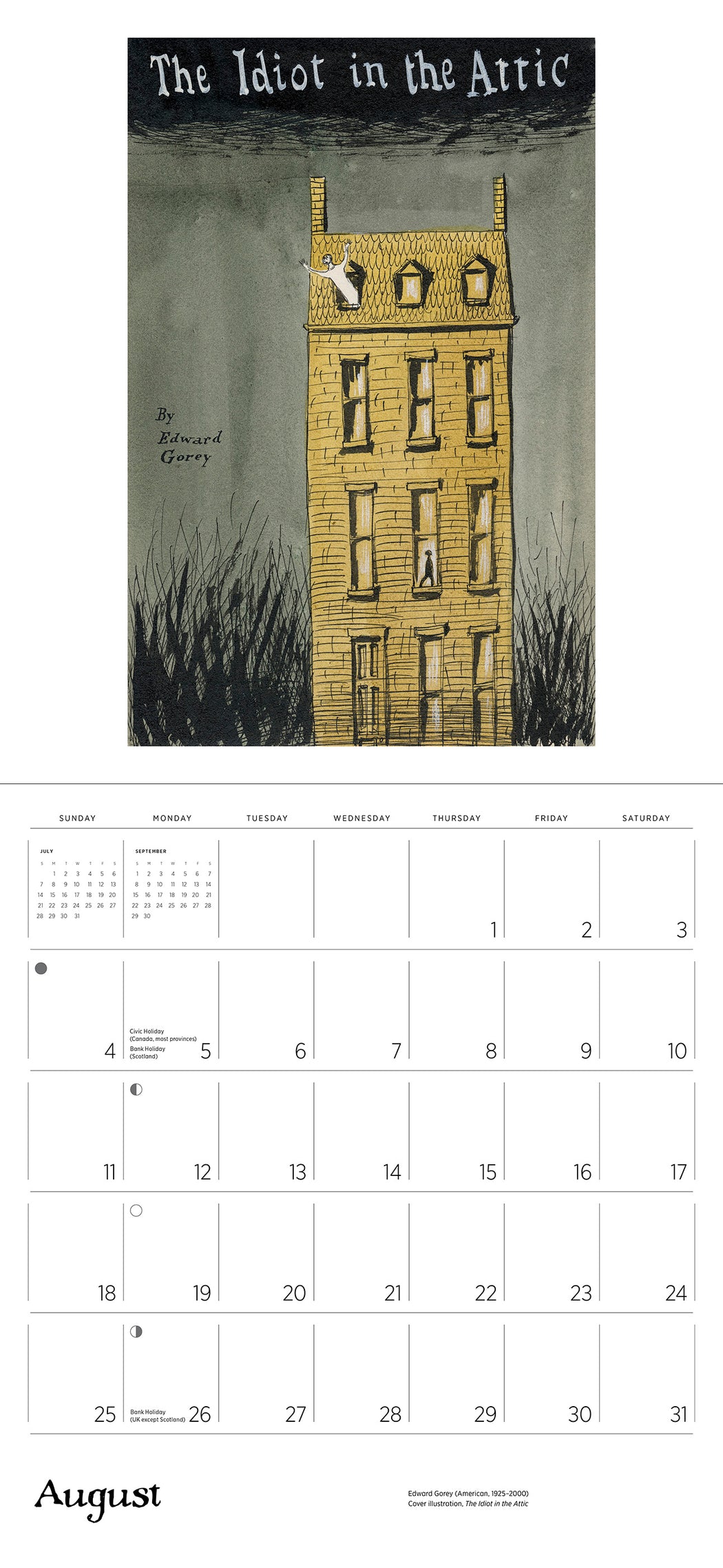 Edward Gorey 2024 Wall Calendar_Interior_1