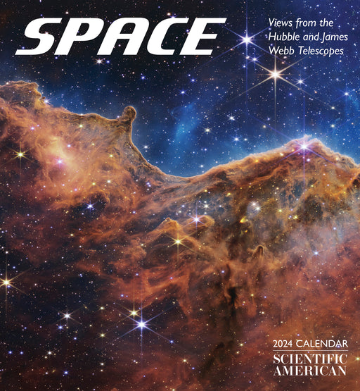 Space: Views from the Hubble and James Webb Telescopes 2024 Wall Calendar_Front_Flat