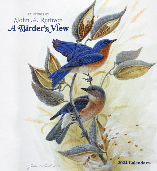A Birder's View: Paintings by John A. Ruthven 2024 Wall Calendar_Front_Flat
