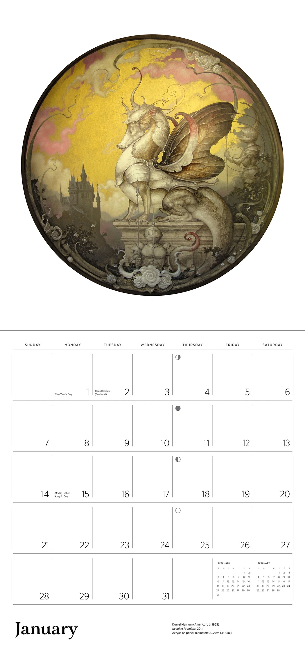 The Art of Daniel Merriam 2024 Wall Calendar — Pomegranate