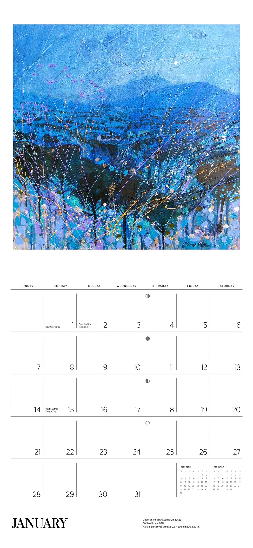 Scotland: The Art of Deborah Phillips 2024 Wall Calendar_Interior_1