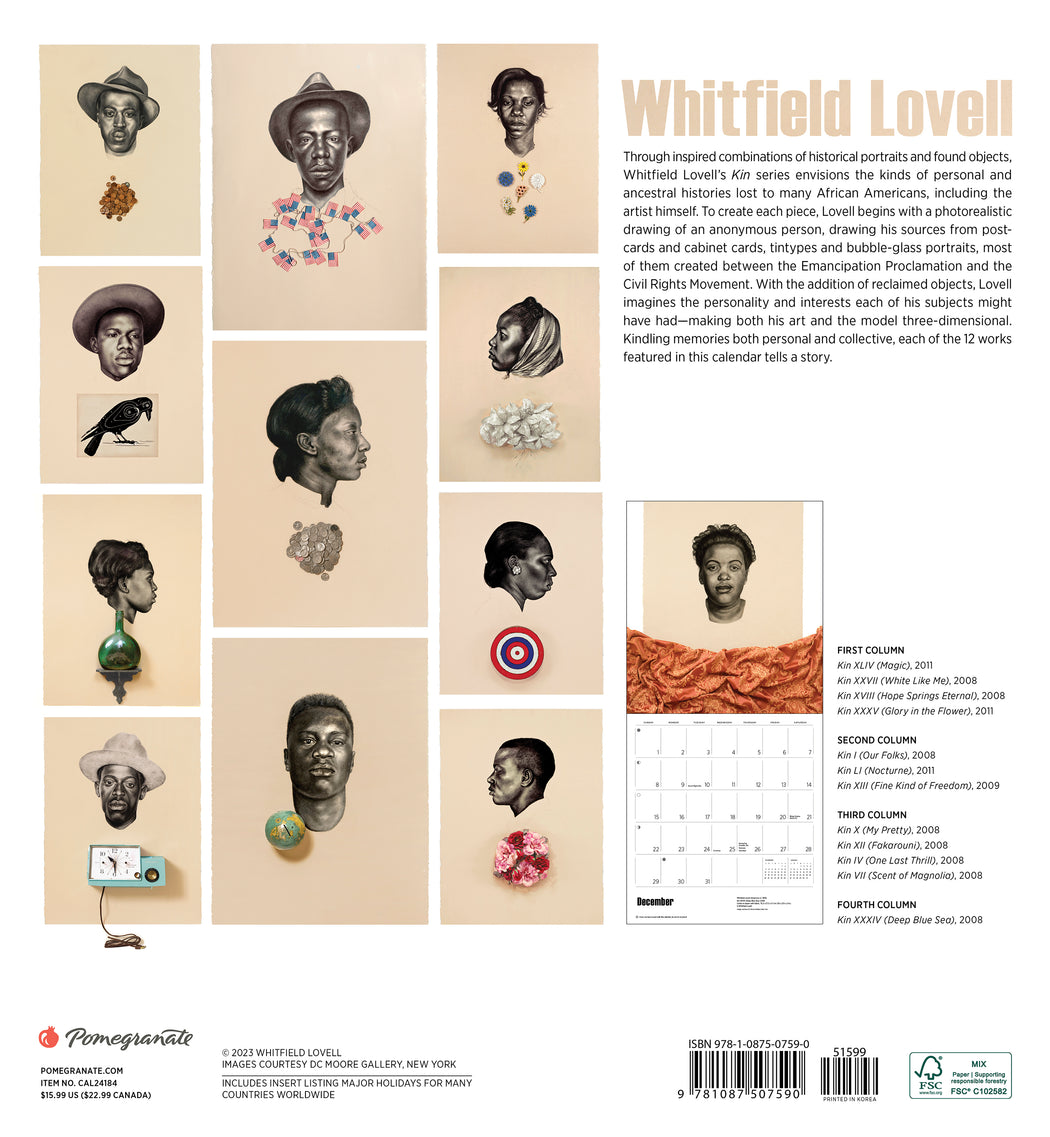 Whitfield Lovell 2024 Wall Calendar_Back_Multipiece