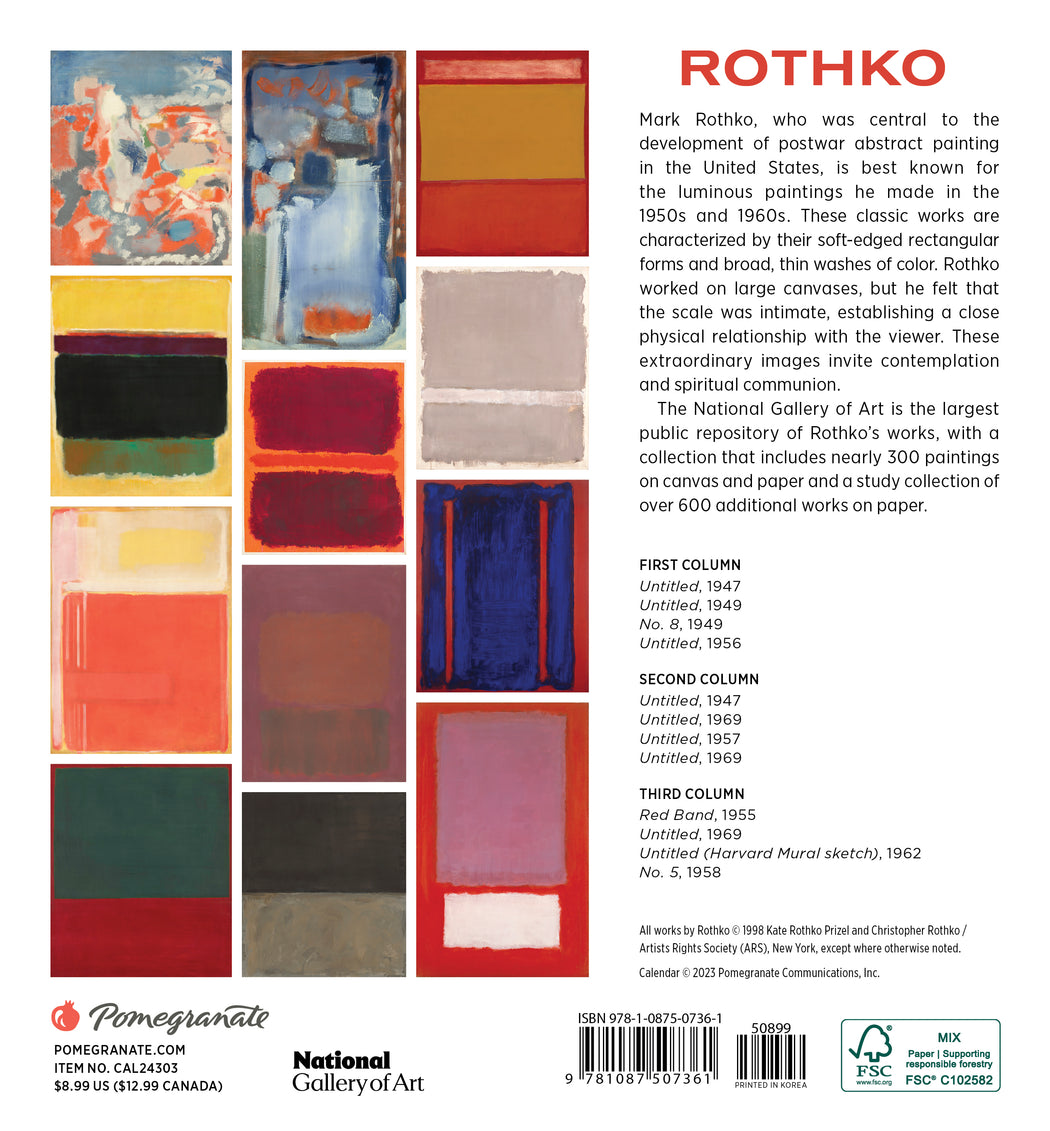 Rothko 2024 Mini Wall Calendar_Back_Multipiece