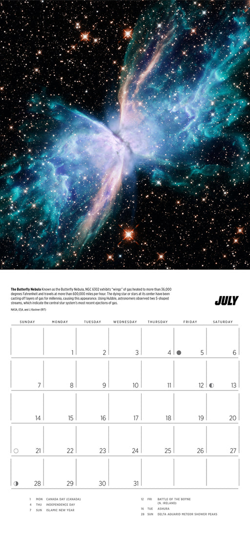 Space: Views from the Hubble Telescope 2024 Mini Wall Calendar_Interior_1