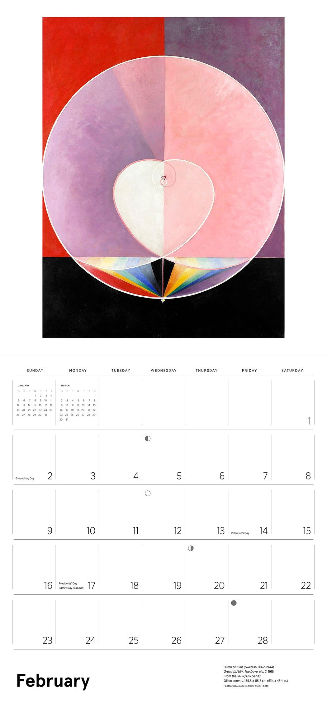 Hilma af Klint: Original Abstraction 2025 Wall Calendar_Interior_1