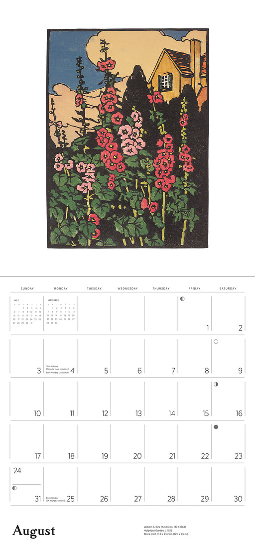 Arts & Crafts Block Prints by William S. Rice 2025 Wall Calendar_Interior_1