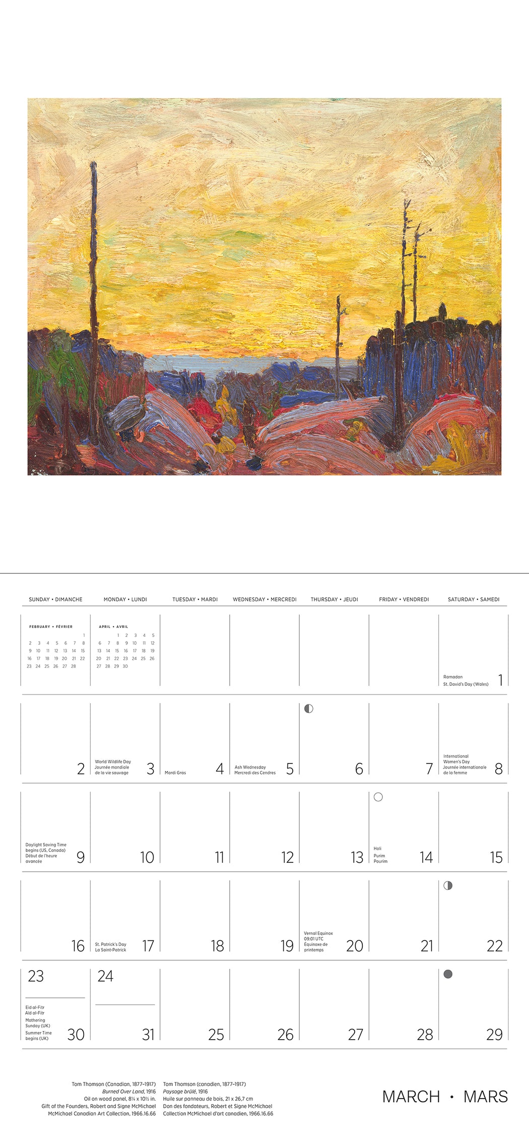 Tom Thomson 2025 Wall Calendar_Interior_2