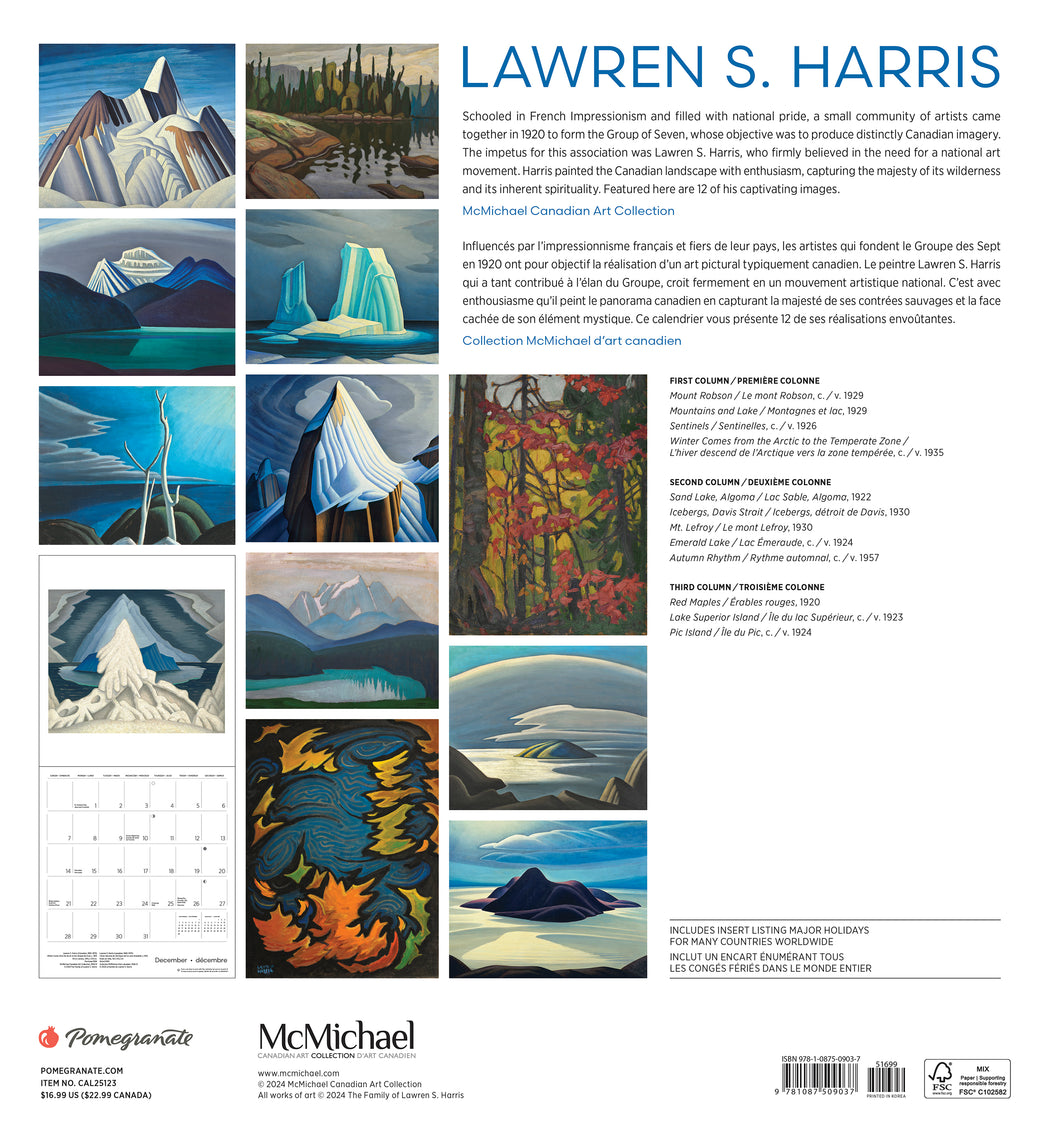 Lawren S. Harris 2025 Wall Calendar_Back_Multipiece
