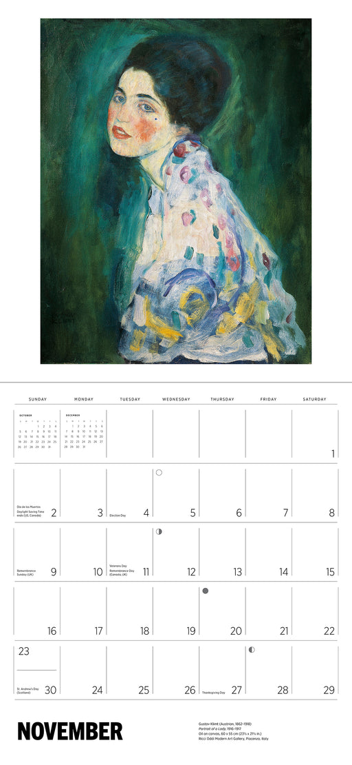 Gustav Klimt 2025 Wall Calendar_Interior_1