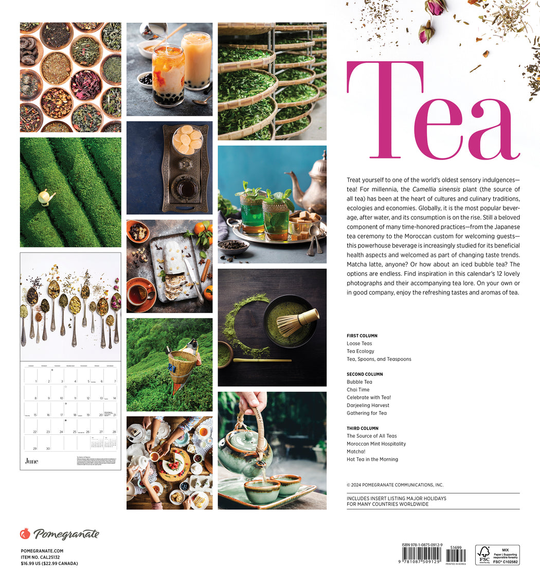 Tea 2025 Wall Calendar_Back_Multipiece