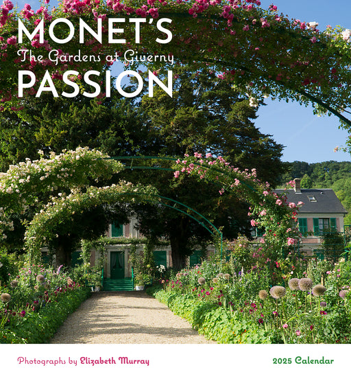 Monet's Passion: The Gardens at Giverny 2025 Wall Calendar_Front_Flat