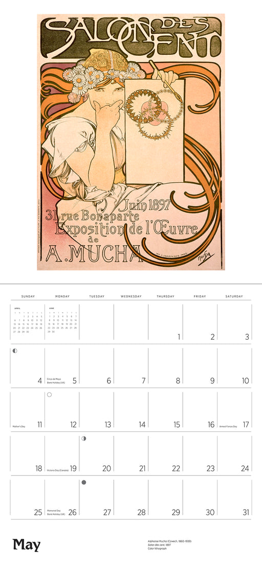 Alphonse Mucha 2025 Wall Calendar_Interior_1