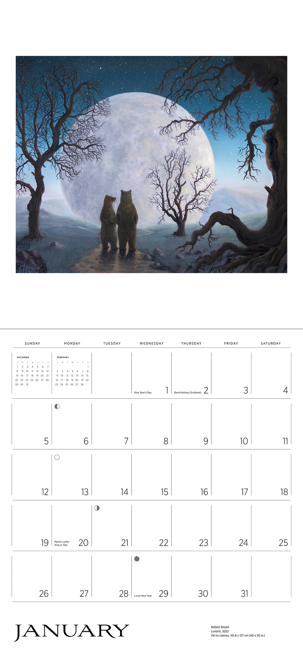 Spirit: The Paintings of Robert Bissell 2025 Wall Calendar_Interior_2
