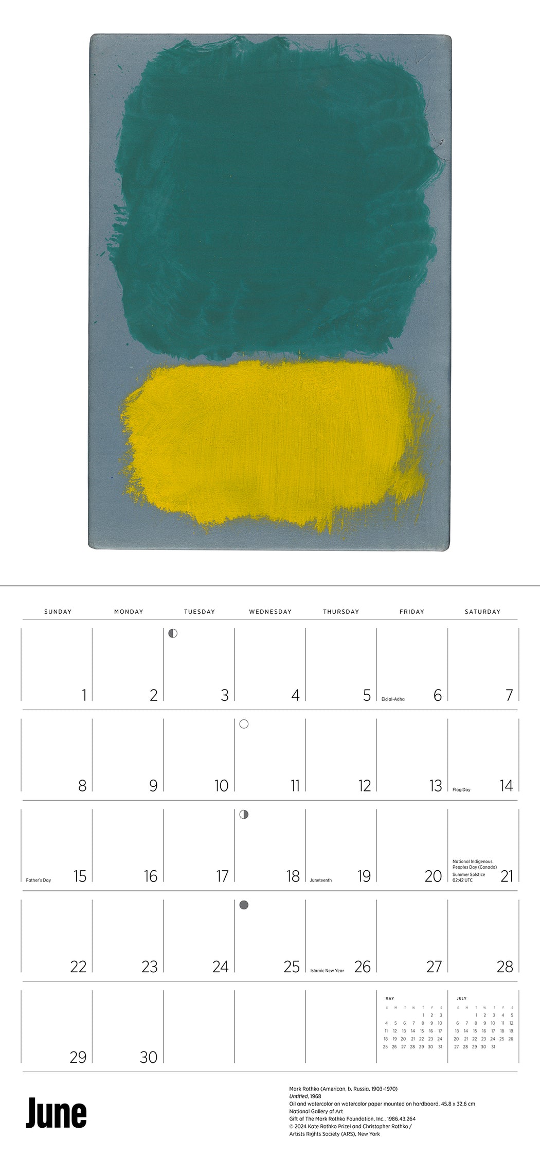 Rothko 2025 Wall Calendar_Interior_2