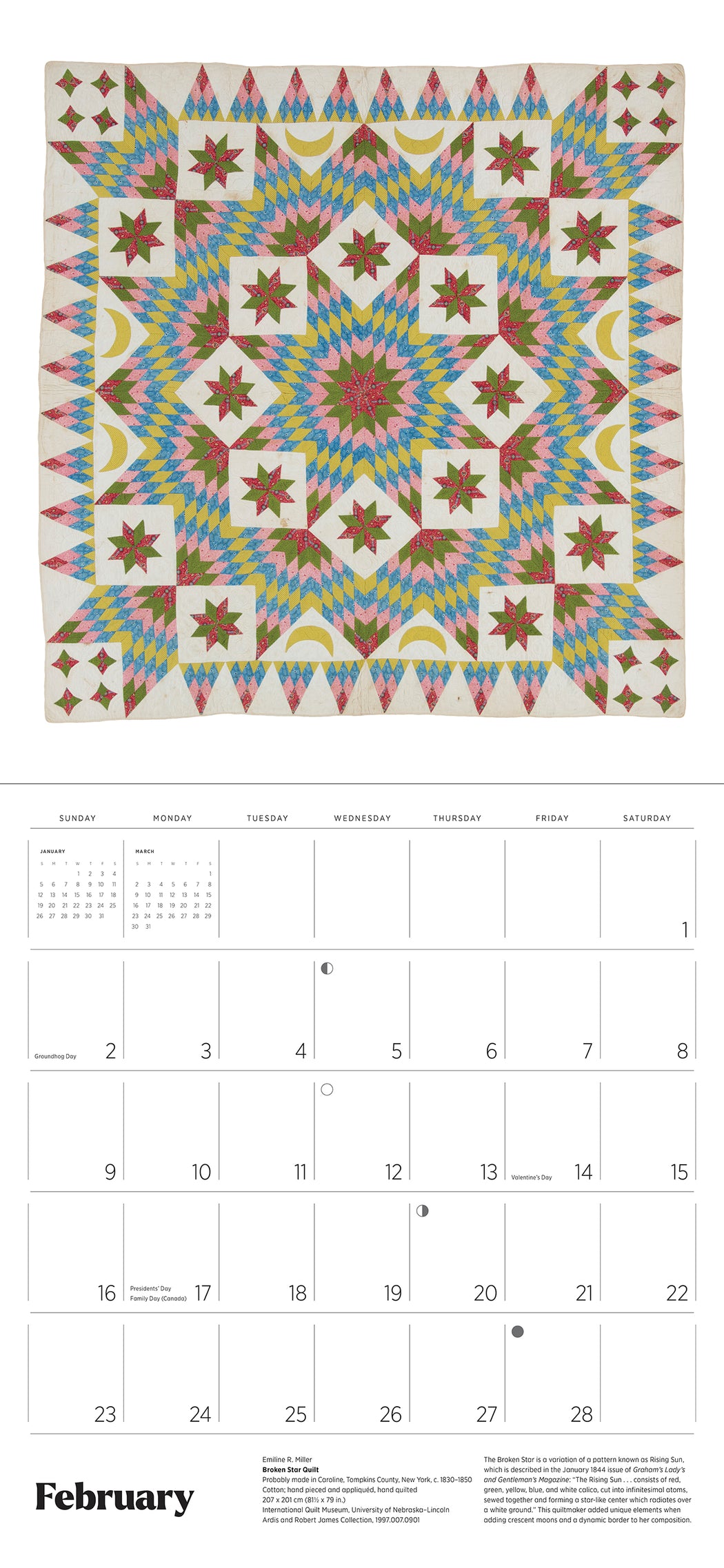 Antique Quilts 2025 Wall Calendar_Interior_1