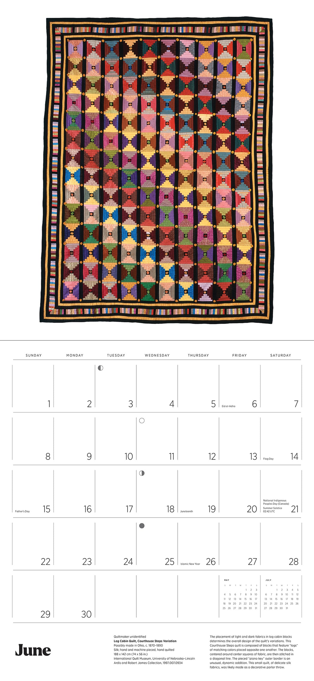 Antique Quilts 2025 Wall Calendar_Interior_2