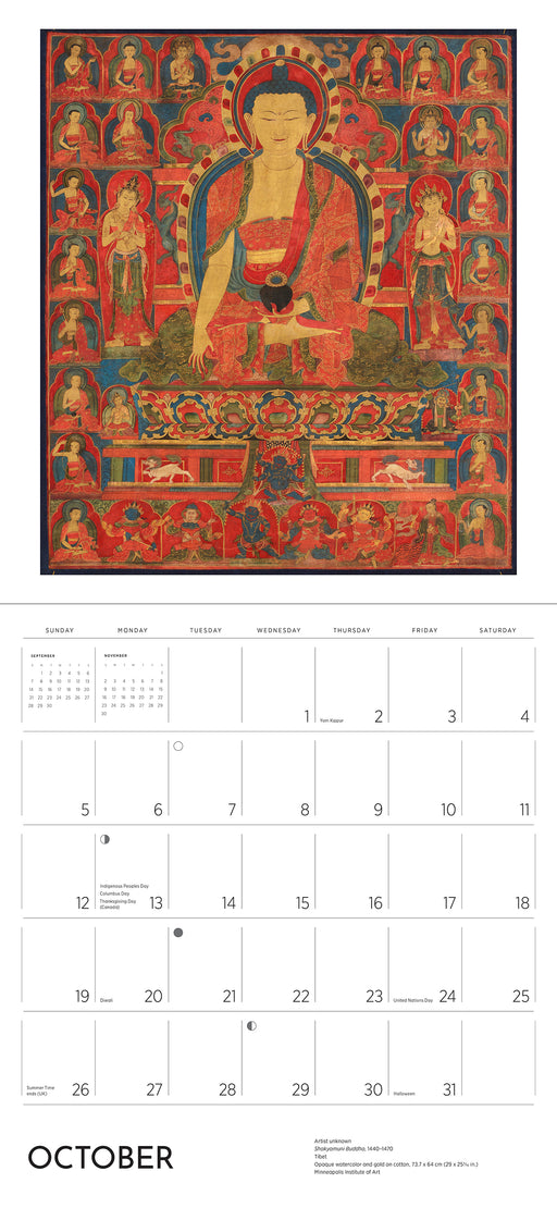 Enlightenment: Buddhist Paintings 2025 Wall Calendar_Interior_1