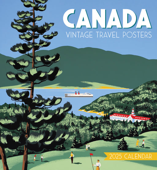 Canada: Vintage Travel Posters 2025 Wall Calendar_Front_Flat