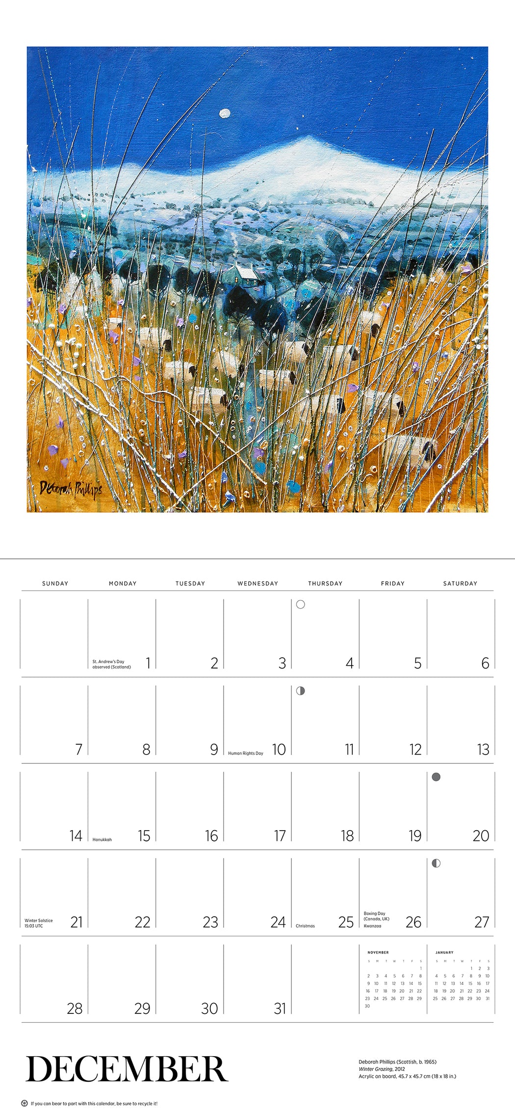 Scotland: The Art of Deborah Phillips 2025 Wall Calendar_Interior_1