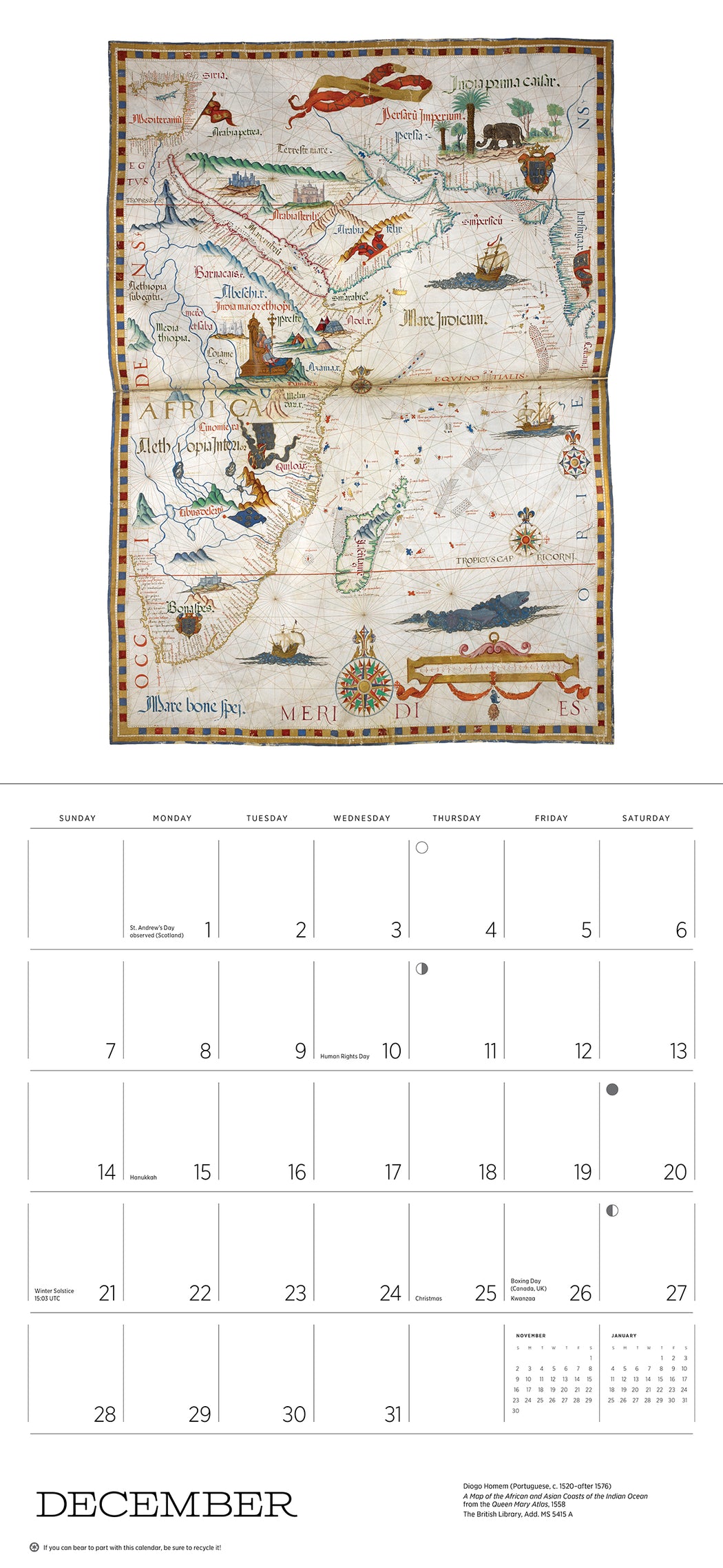 Antique Maps 2025 Wall Calendar_Interior_1