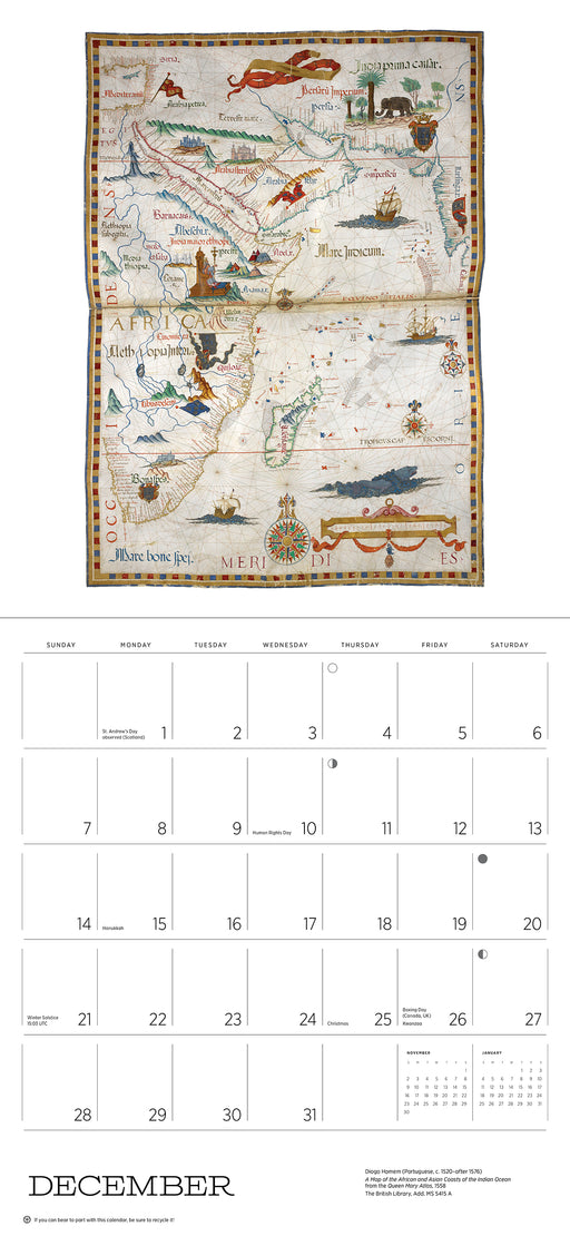 Antique Maps 2025 Wall Calendar_Interior_1