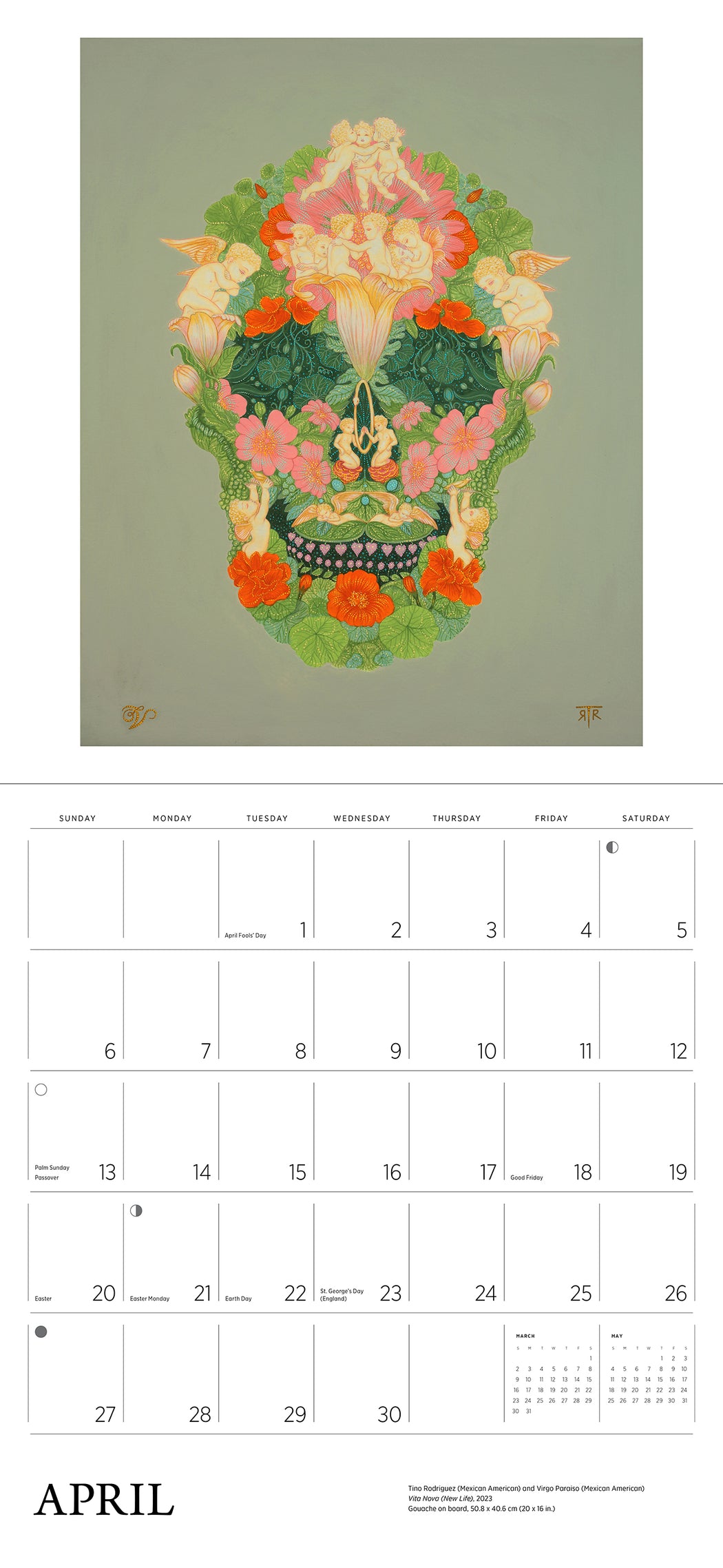 Day of the Dead: The Skull Paintings of Tino Rodriguez and Virgo Paraiso 2025 Wall Calendar_Interior_2