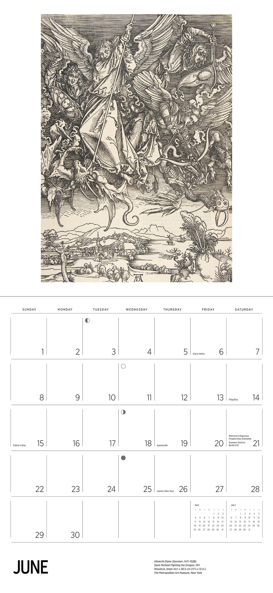 Albrecht Dürer 2025 Wall Calendar_Interior_2