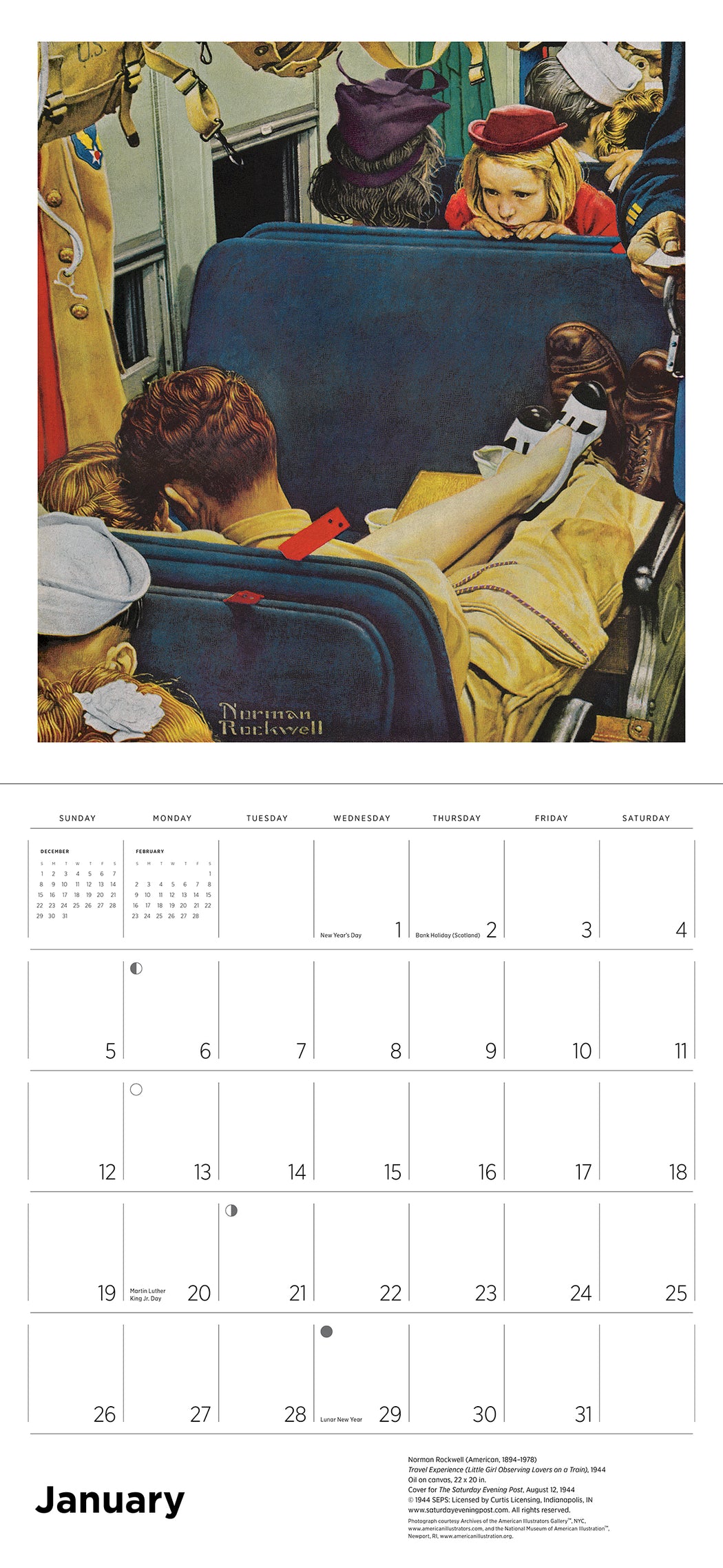 Norman Rockwell: The Saturday Evening Post 2025 Wall Calendar_Interior_1