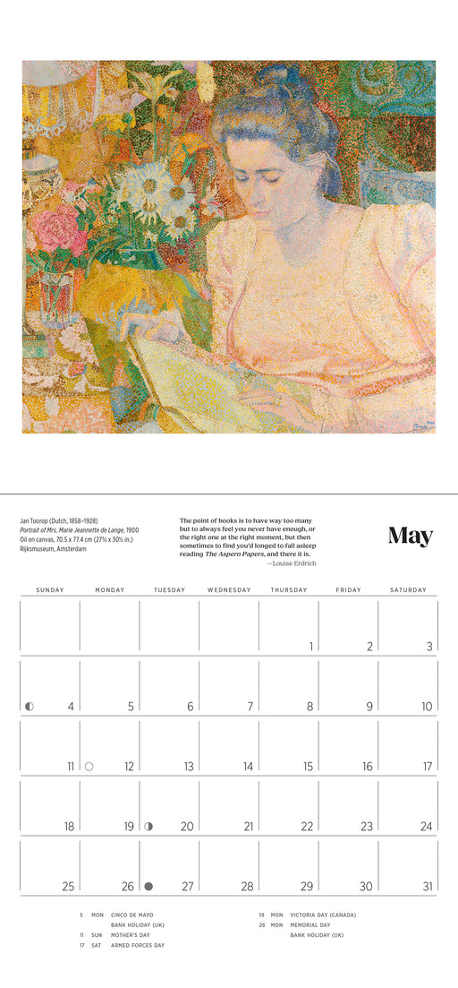 The Reading Woman 2025 Mini Wall Calendar_Interior_1