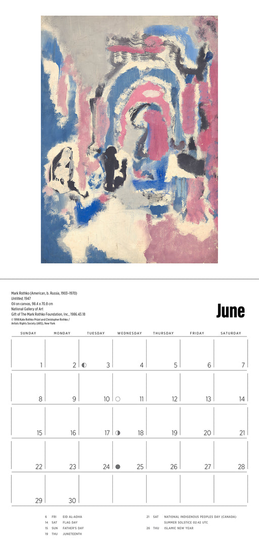 Rothko 2025 Mini Wall Calendar_Interior_1
