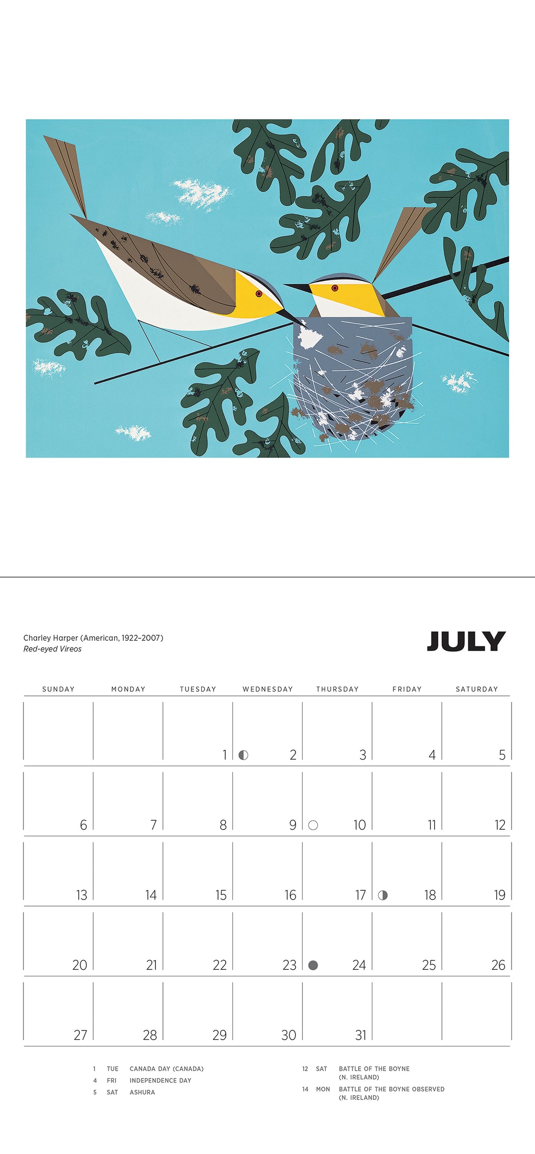 Charley Harper 2025 Mini Wall Calendar_Interior_2