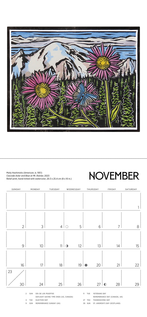 Molly Hashimoto: Birds & Blooms 2025 Mini Calendar_Interior_1