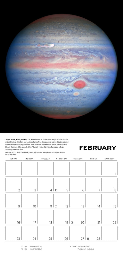 Space: Views from the Hubble and James Webb Telescopes 2025 Mini Wall Calendar_Interior_1