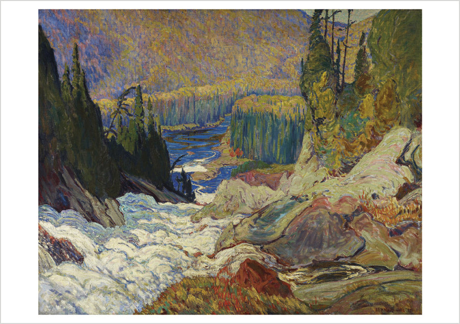 J. E. H. MacDonald: Falls, Montreal River Birthday Card_Front_Flat