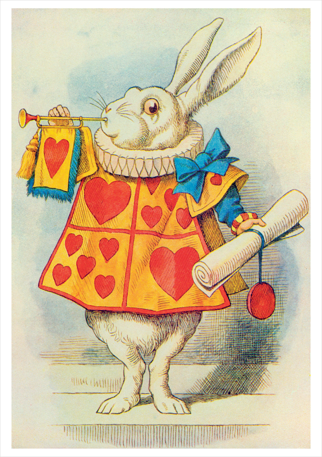 Sir John Tenniel: The White Rabbit Birthday Card_Front_Flat
