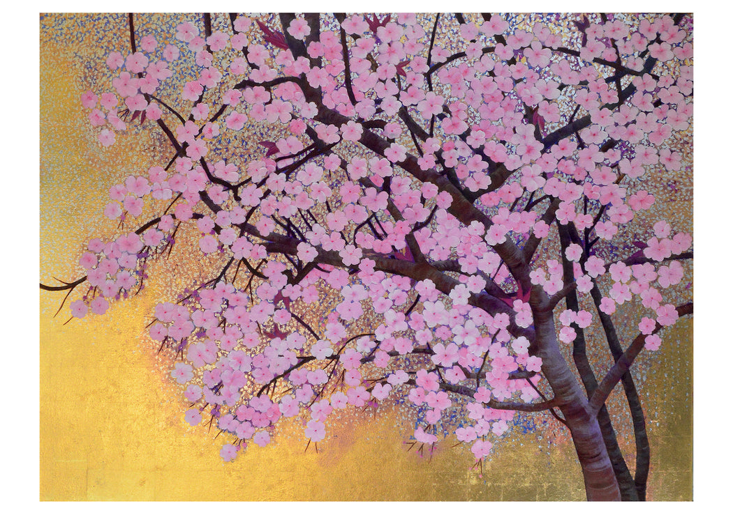 Joan Metcalf: Cherry Blossoms #2 Birthday Card_Front_Flat