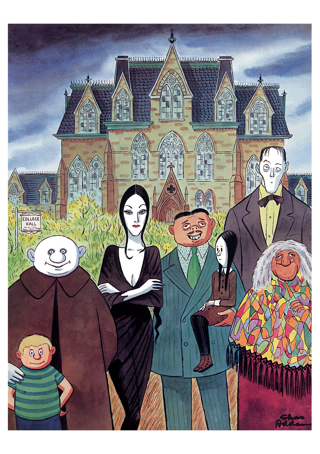 Charles Addams: The Addams Family Birthday Card_Front_Flat