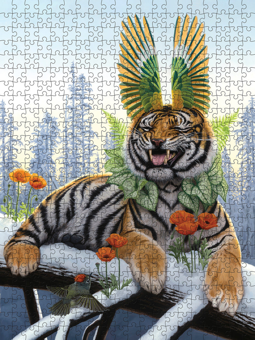 Jon Ching: Flourished Merriment 500-Piece Jigsaw Puzzle_Zoom
