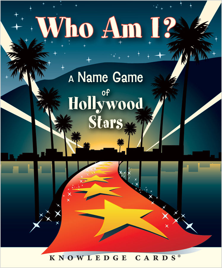Who Am I? A Name Game of Hollywood Stars Knowledge Cards_Front_Flat