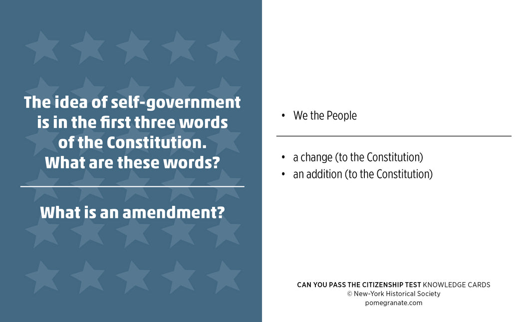 Can You Pass the Citizenship Test? Knowledge Cards_Interior_2