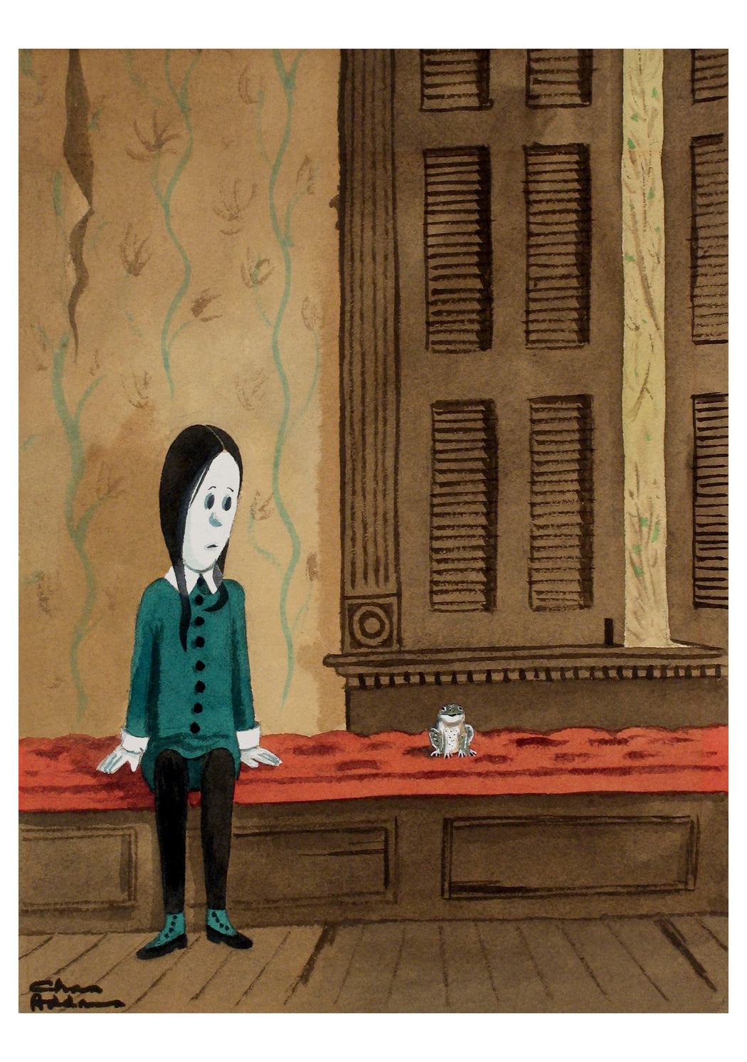 Charles Addams: Wednesday Notecard_Front_Flat